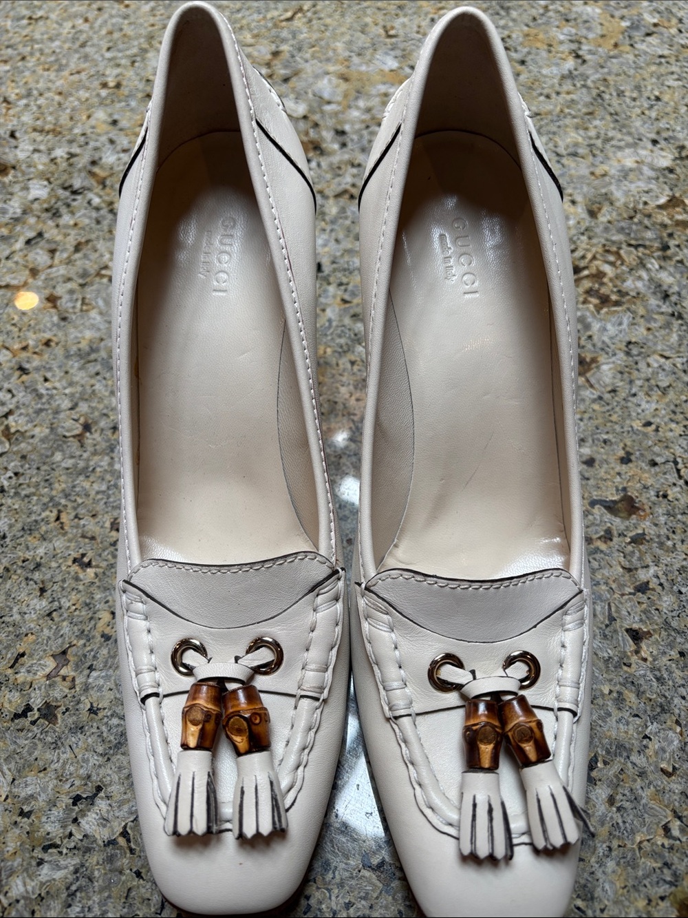 Gucci, high heel loafers